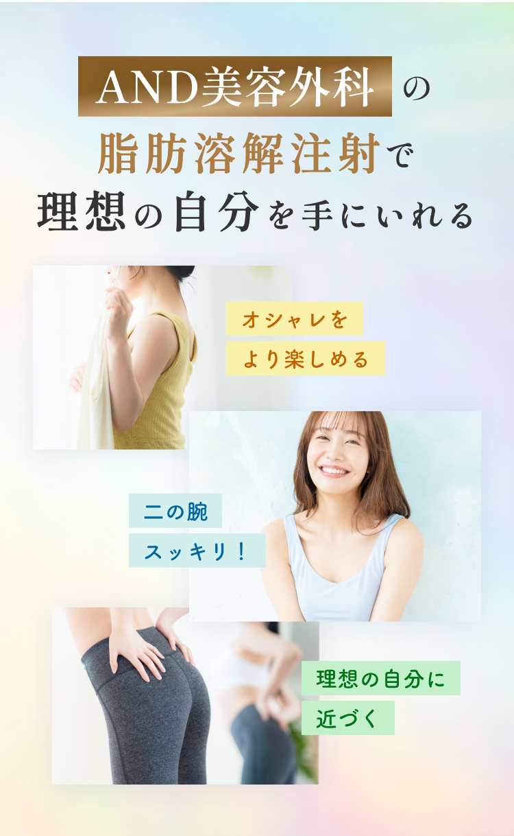 and(アンド)美容外科の脂肪溶解注射で理想の自分を手に入れる